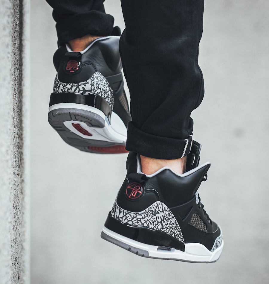 Jordan Spizike Black Cement On-Feet