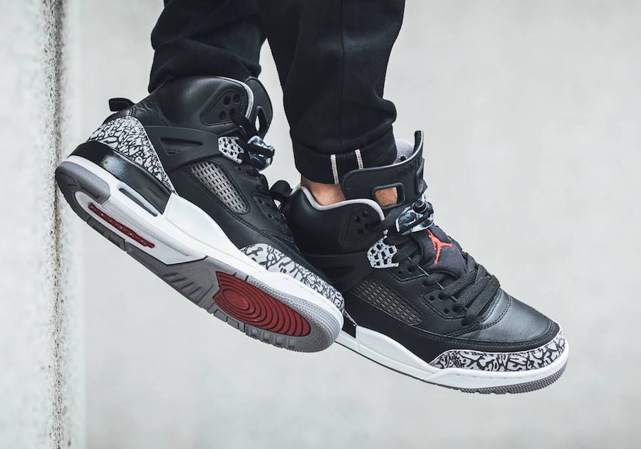 carpenter Auroch Fearless Jordan Spizike Black Cement Release Date - Sneaker Bar Detroit