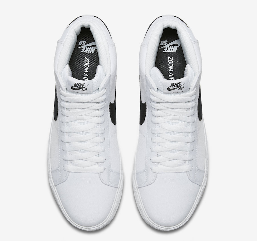 Nike SB Blazer Mid Canvas White Black Gum