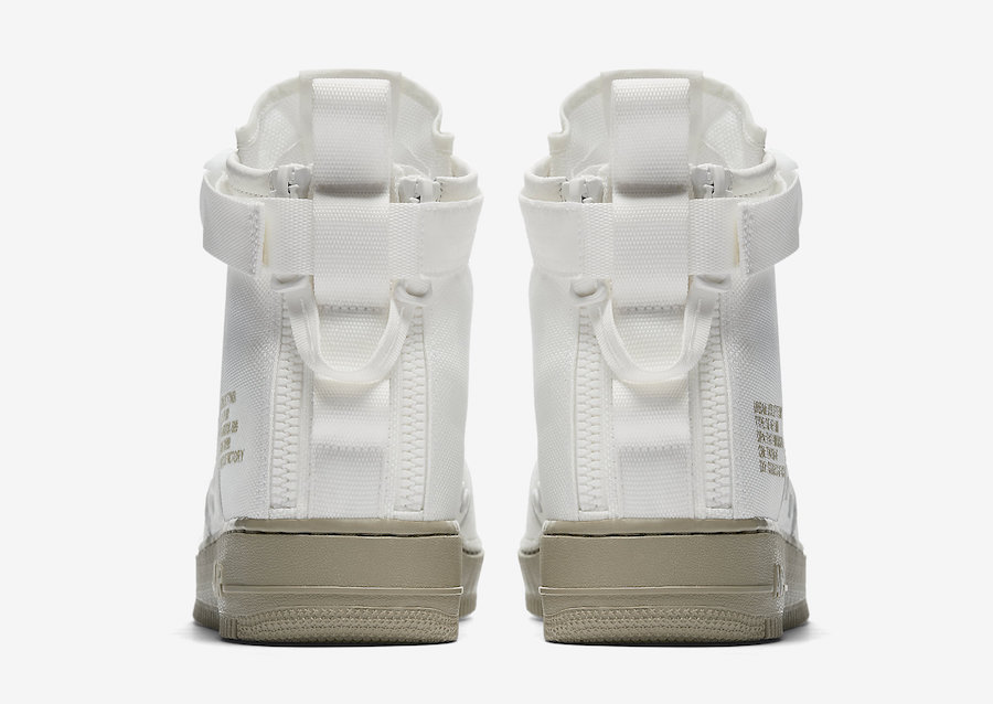 Nike SF-AF1 Mid Color: Ivory/Ivory-Neutral Olive Style Code: 917753-101 Release Date: June 2017 Price: $170