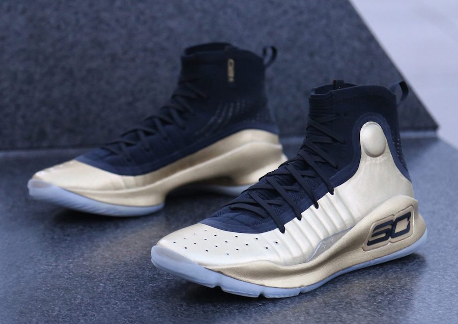 curry 4 shoes black and gold