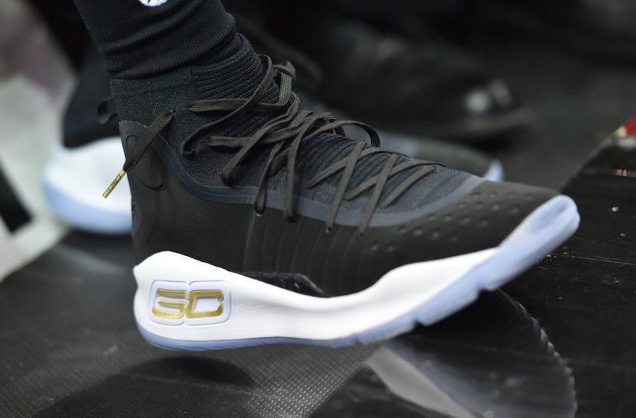 Curry 4 Black White Ice NBA Finals
