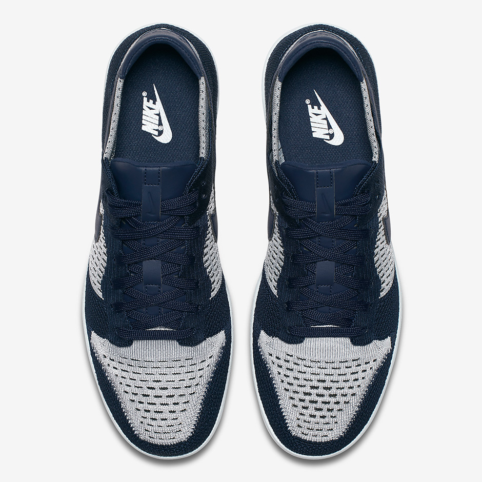 Nike Dunk Low Flyknit College Navy Wolf Grey 917746-400