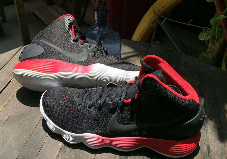 nike hyperdunk red and black