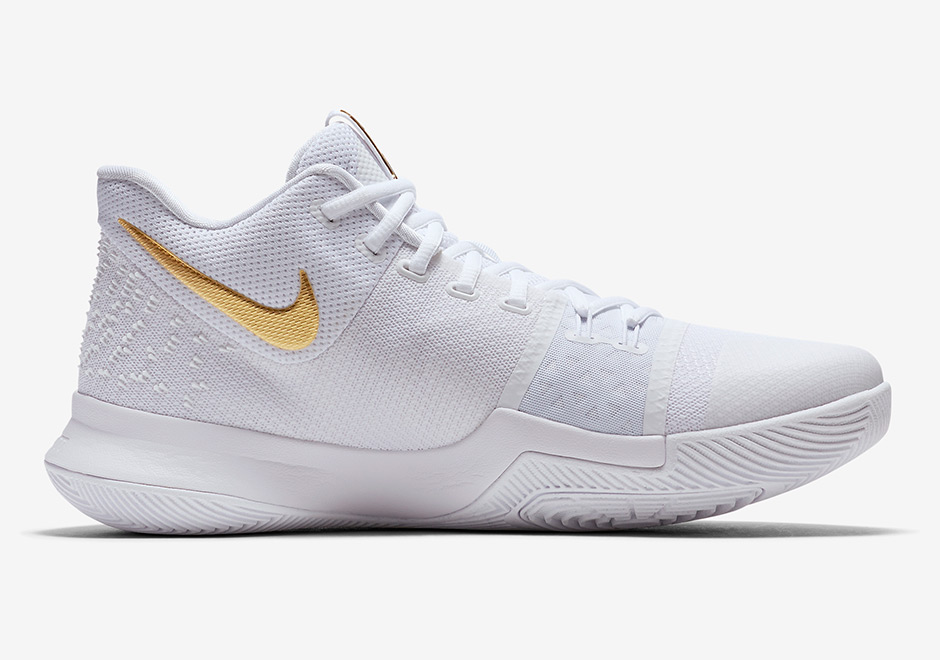 kyrie 3 white and gold for sale