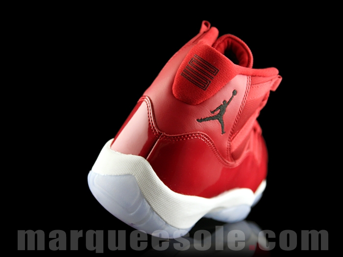 Red Jordan 11 Heel Jumpman