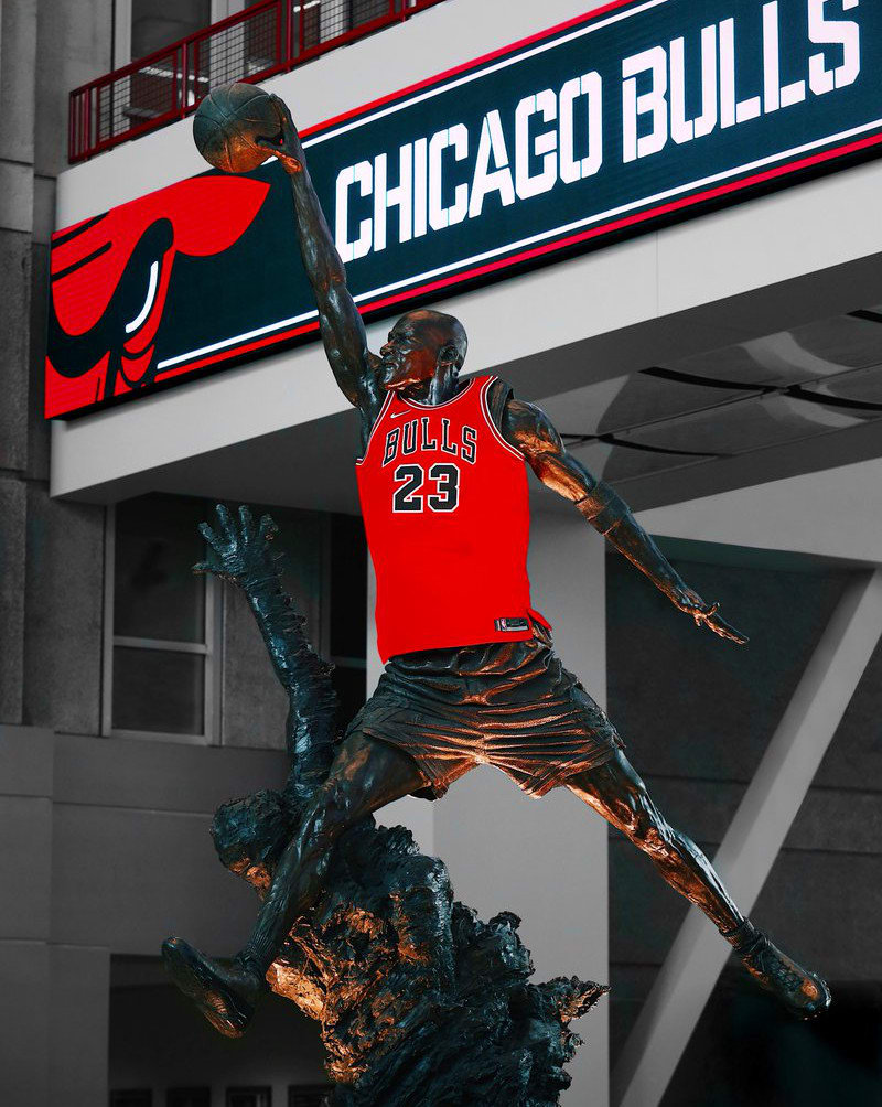 Chicago Bulls Nike Jerseys Jordan Statue