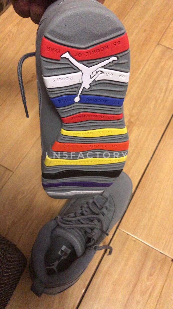 Cool Grey Air Jordan 10 Multicolor Rainbow Outsoles 310805-022