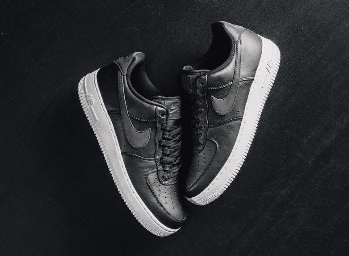 nike-air-force-1-premium-black-white Nike Air Force 1 Premium Black White 905345-001