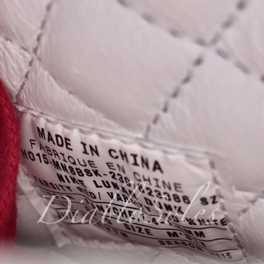 Supreme Nike Dunk High Red Leather White Wool