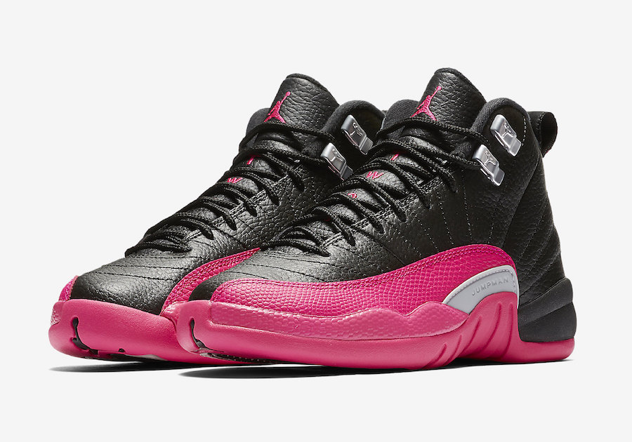 Air Jordan 12 XII Girls Black Pink 510815-026