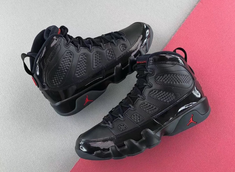 jordan 9 black and red