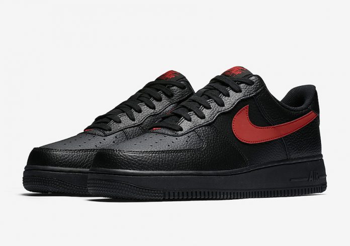 air force 1s black and red