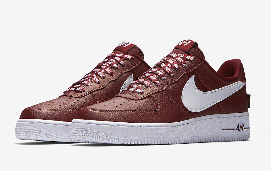 air force 1 white and burgundy