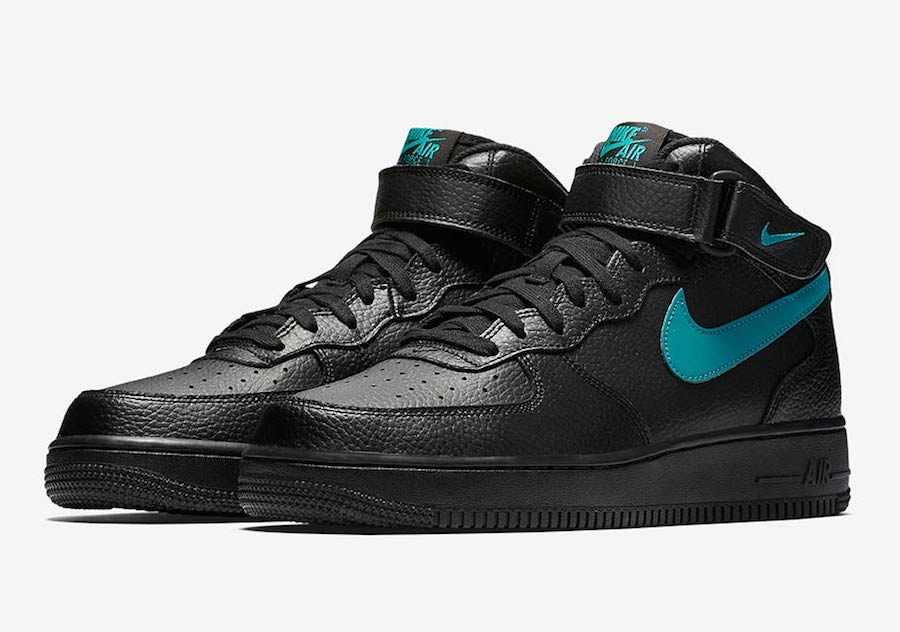 funnel Established theory Brim Nike Air Force 1 Mid Black Leather Pack - Sneaker Bar Detroit