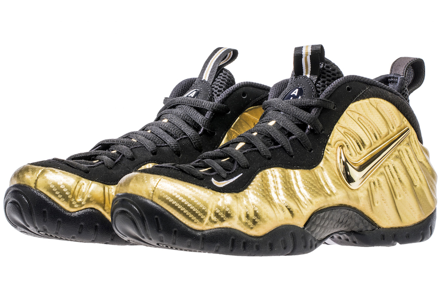 gold and black foamposite release date
