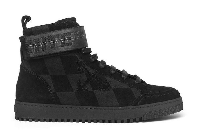 off-white-black-high-top-sneakers Off-White Black High Top Sneakers
