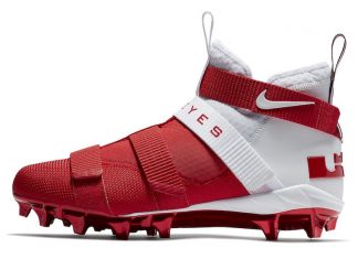Ohio State Nike LeBron 11 Soldier Cleats AO9146-161