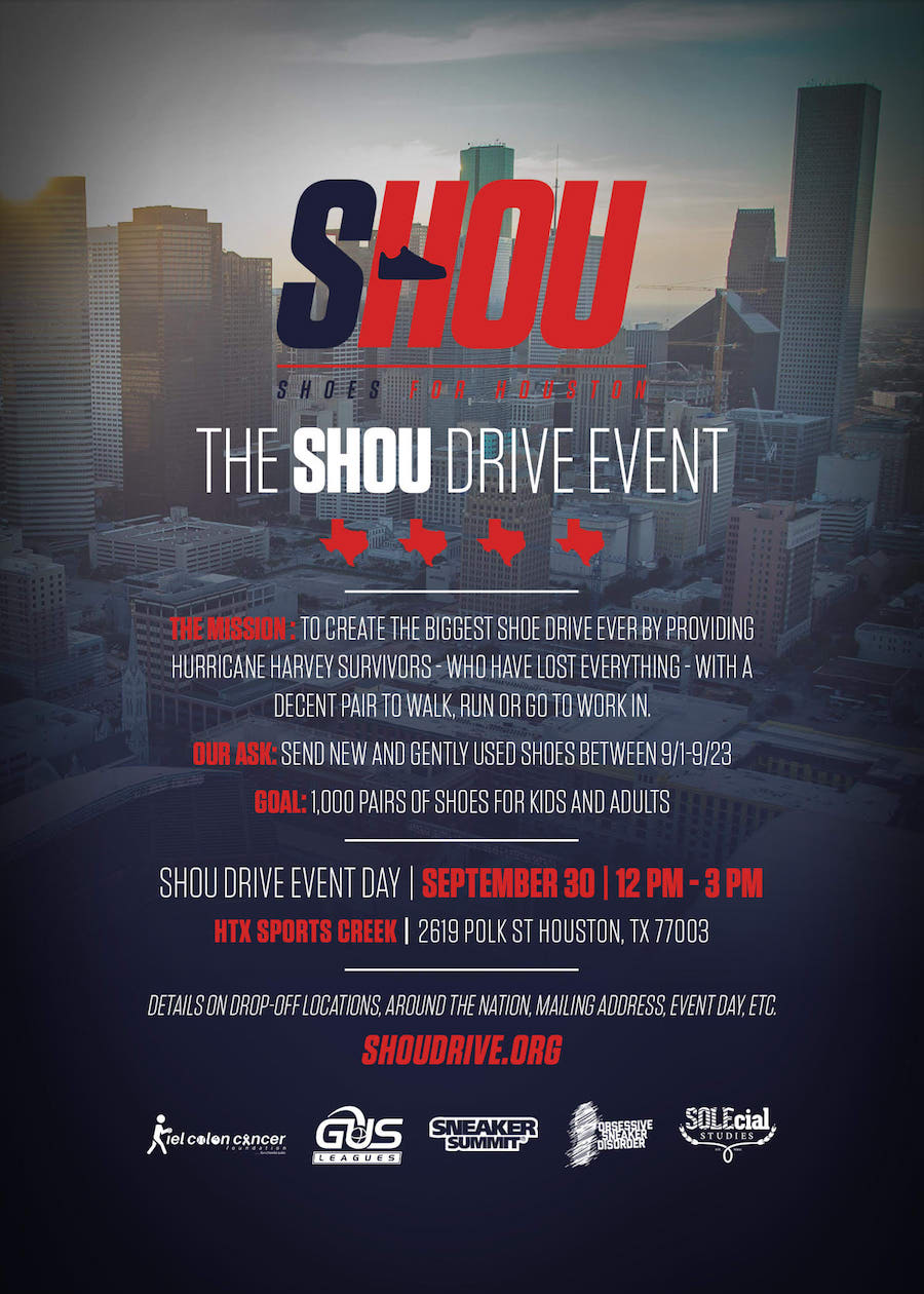 SHOU Drive Houston Sneaker Donation
