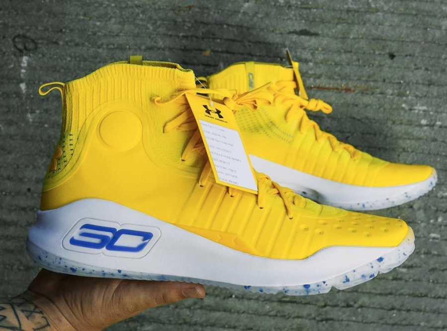 Under Armour Curry 4 Warriors Yellow Sample