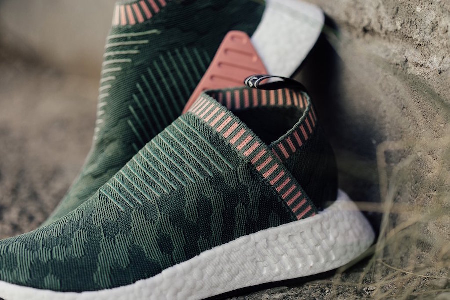 Adidas NMD CS2 Primeknit Shoes Trace Green/Pink BY8781 