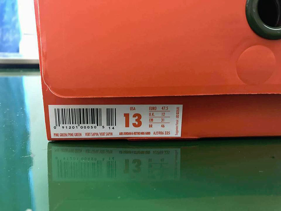 Air Jordan 6 Gatorade Green Like Mike Packaging