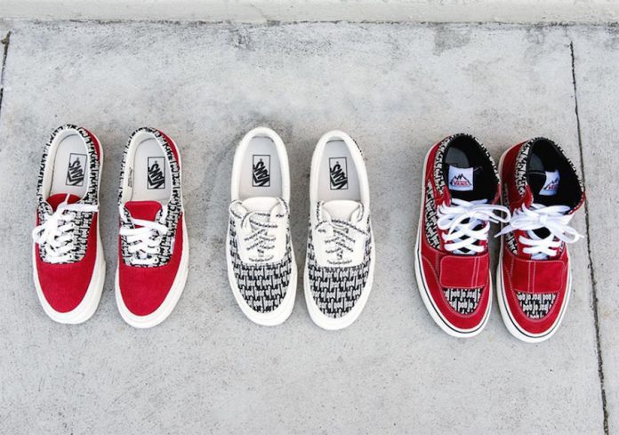 fear of god vans high top red