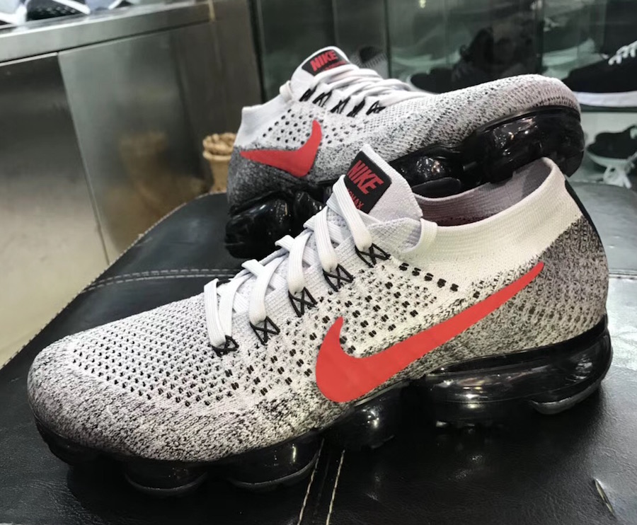 vapormax grey and red