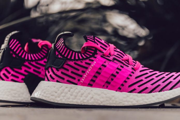 adidas nmd r2 primeknit pink cheap online