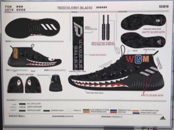 BAPE adidas Dame 4 Camo Black Release Date Sneaker Bar Detroit