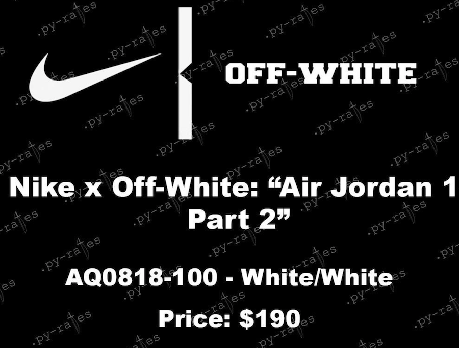 Off-White Air Jordan 1 White AQ0818-100 2018 - Sneaker Bar Detroit