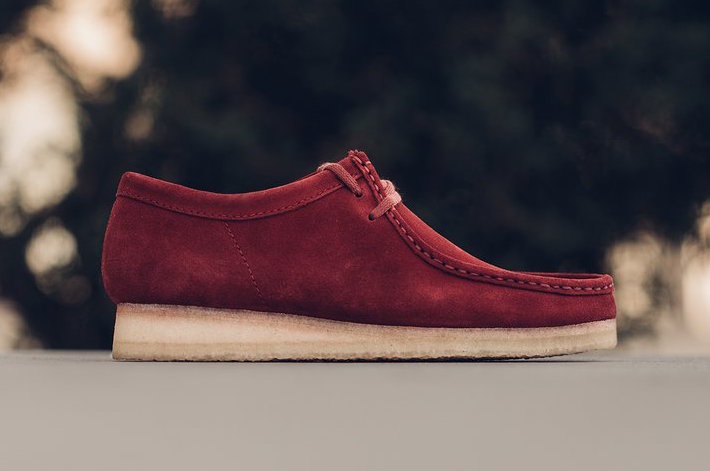 Clarks Wallabee Boot Red Suede