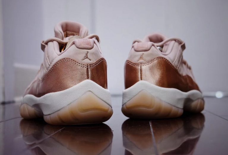 womens air jordan 11 low rose gold