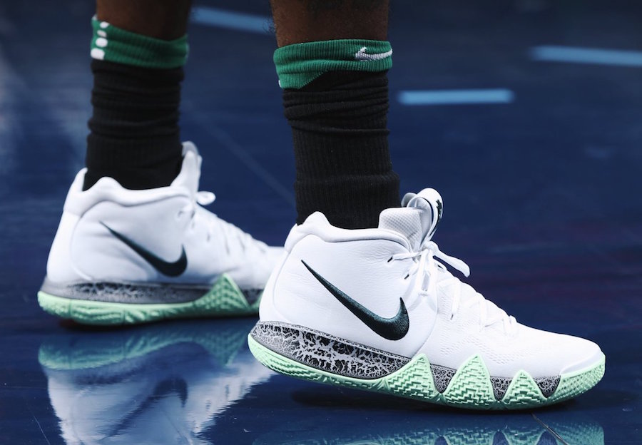 kyrie 4 white blue and green
