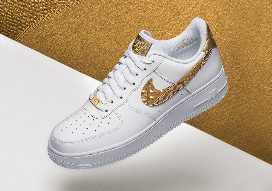 gold lined air force ones