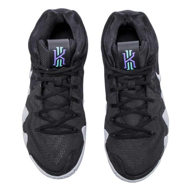 kyrie 4 black white