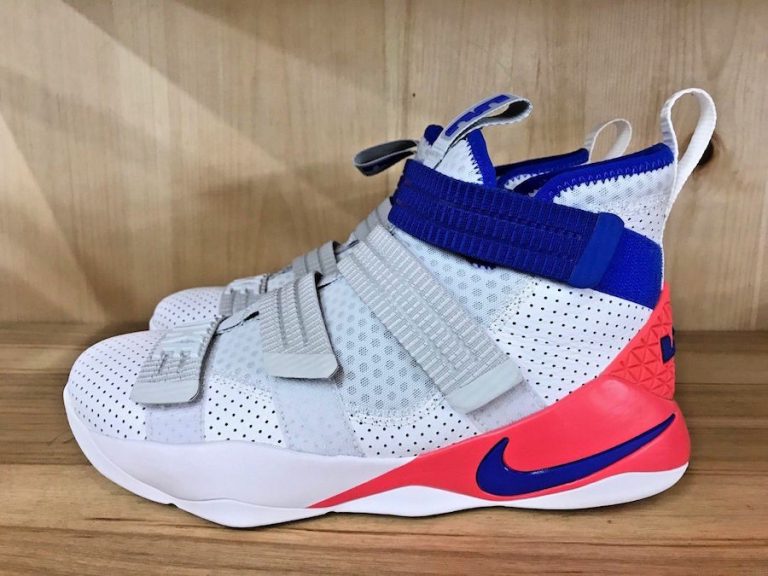 white lebrons with strap