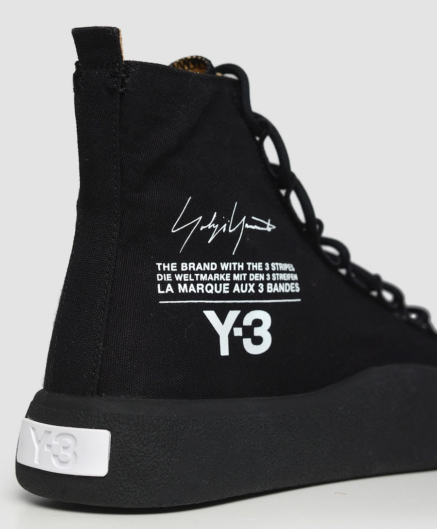 Y-3 Bashyo High-Top Black Sneakers