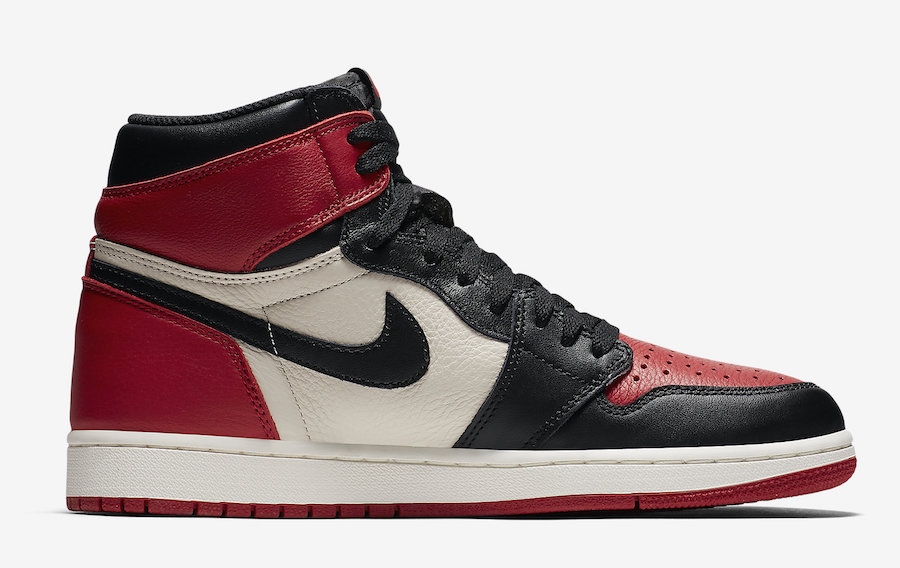 Air Jordan 1 Bred Toe 555088-610 