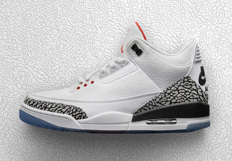 Air Jordan 3 Dunk Contest White Cement All-Star Clear Sole 923096-101 Release Date