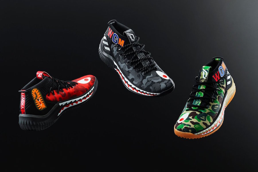 BAPE adidas Dame 4 Camo Black Release Date - Sneaker Bar Detroit