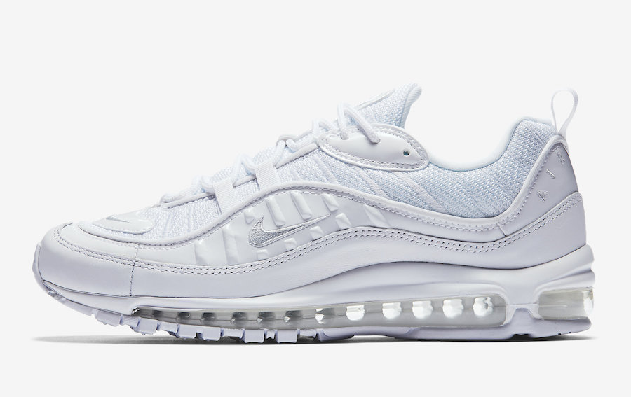 Nike Air Max 98 Release Date: 02/09/18 Color: White/Pure Platinum-Black-Reflect Silver Style #: 640744-106 Price: $160