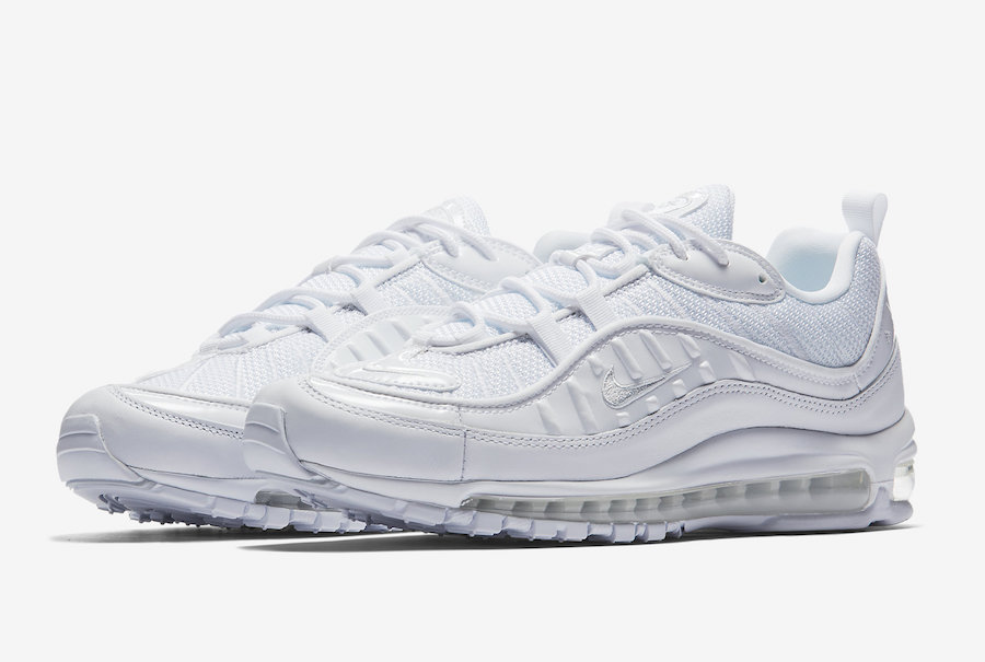 Nike Air Max 98 Release Date: 02/09/18 Color: White/Pure Platinum-Black-Reflect Silver Style #: 640744-106 Price: $160