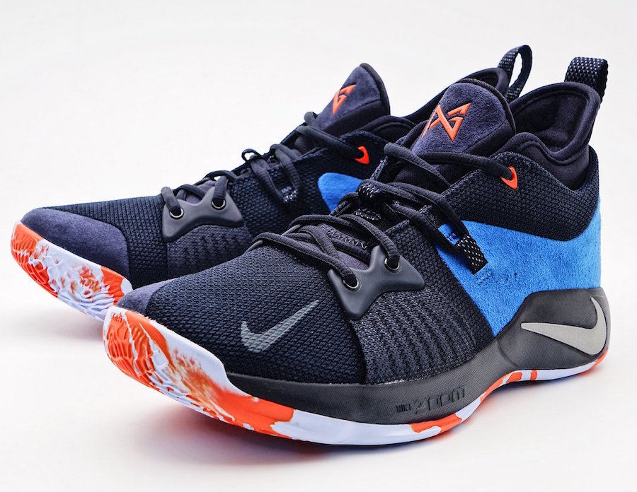 pg 2 okc colorway Kevin Durant shoes on 