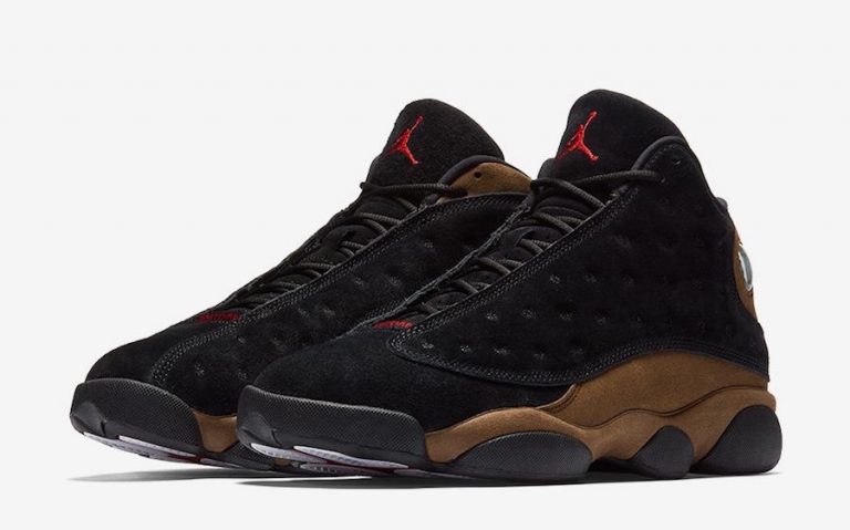 jordan 13 olive green and black