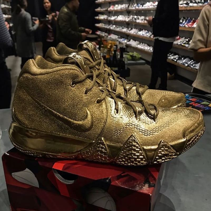 Nike Kyrie 4 Gold Birthday Ben Nethongkome - Sneaker Bar Detroit