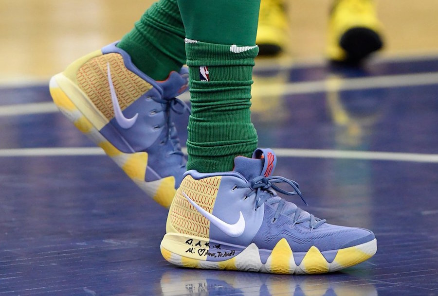 Kyrie Irving Nike Kyrie 4 London PE Sneaker Bar Detroit