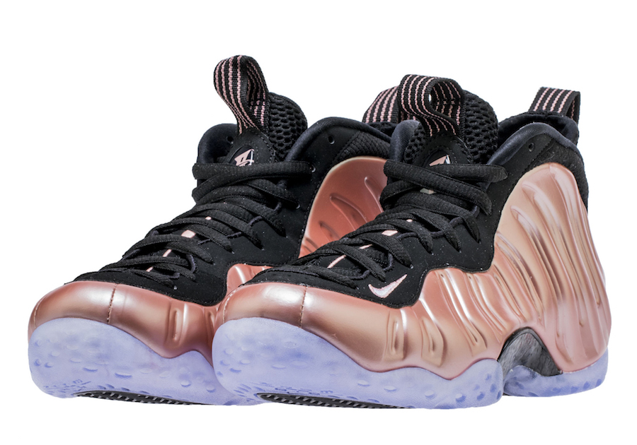 white pink and gold foamposites