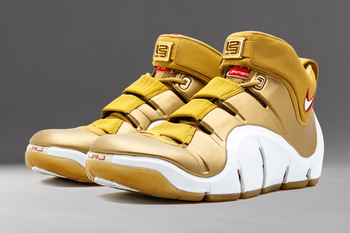 lebron gold sneakers