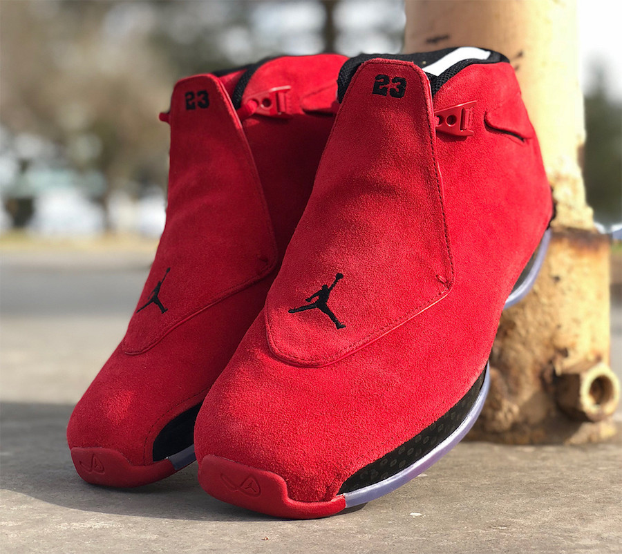 Air Jordan 18 Red Suede Toro